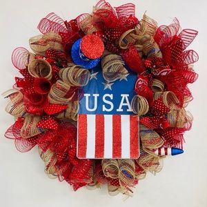 Memorial Day/4th of July wreath